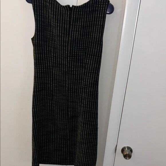 Ann Taylor Petite Tweed Black Blue and Green Dress - Picture 5 of 7
